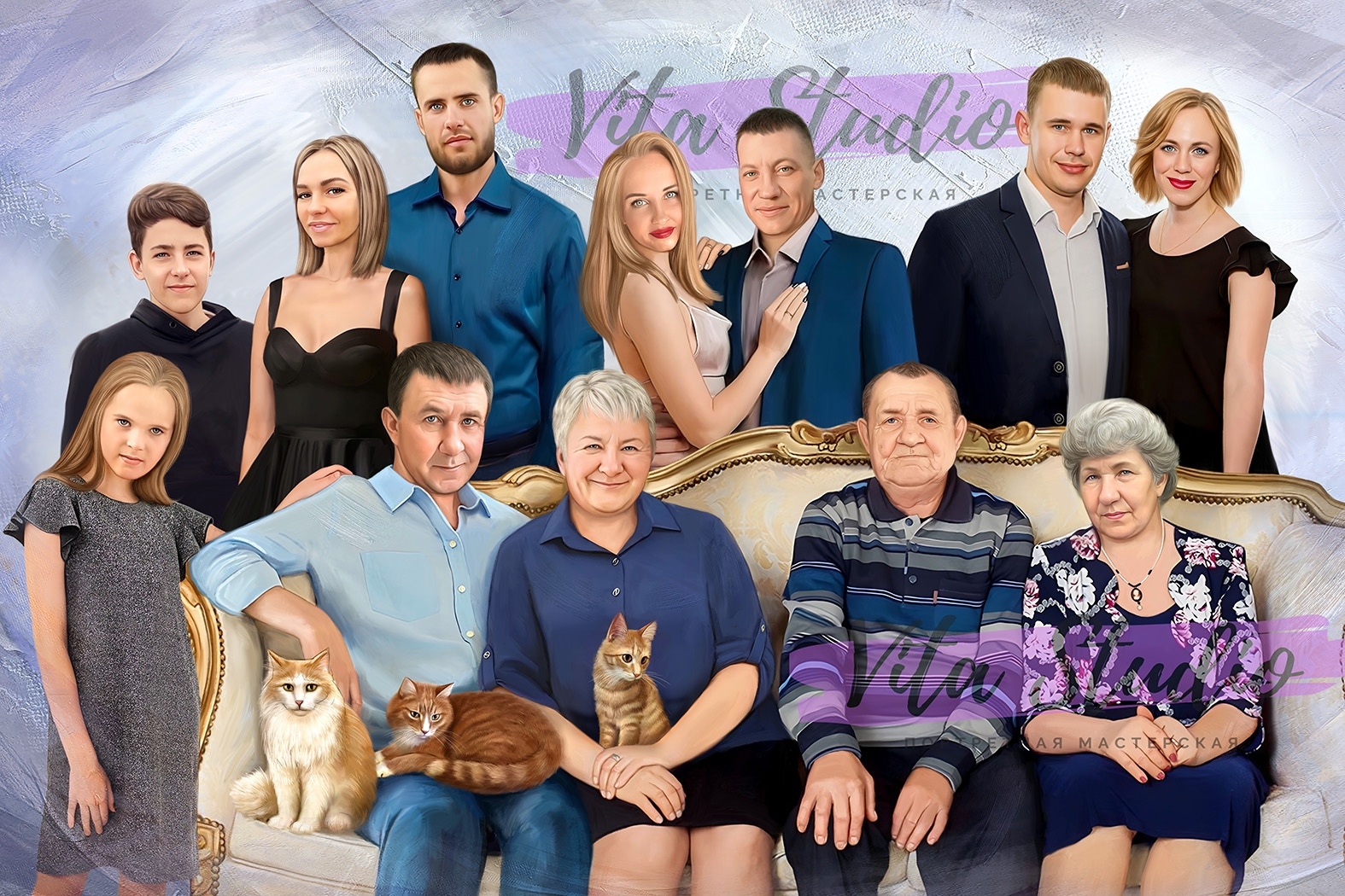 Семейный портрет по фото