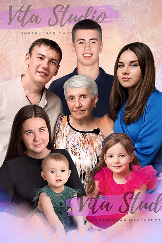 Семейный портрет по фото