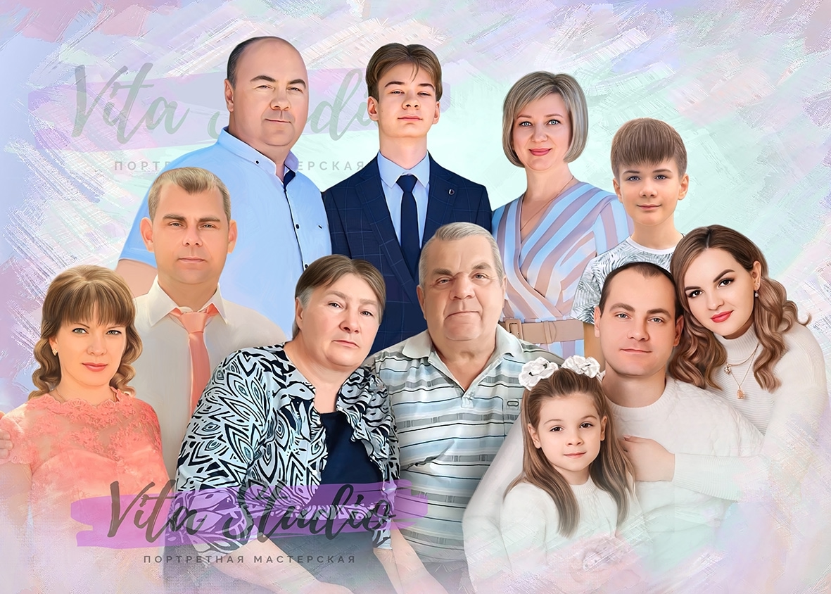 Семейный портрет по фото